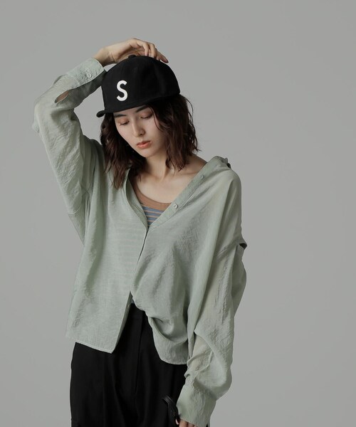 FREE'S MART（フリーズマート）の「◆ロゴショートキャップ（キャップ・レディース・ブラック/ベージュ・ﾌﾘ-）」の15枚目の写真