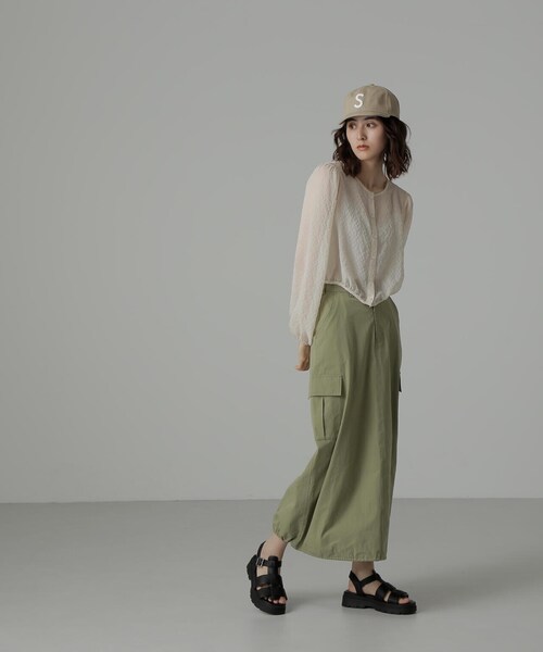 FREE'S MART（フリーズマート）の「◆ロゴショートキャップ（キャップ・レディース・ブラック/ベージュ・ﾌﾘ-）」の19枚目の写真