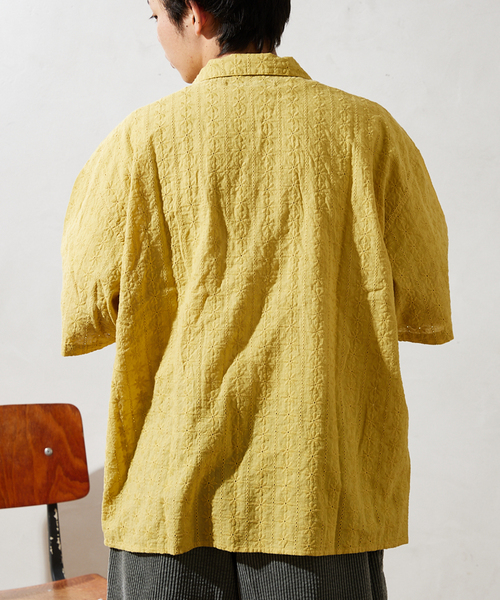 JOURNAL STANDARD relume（ジャーナルスタンダード　レリューム）の「CALIFORNIA エンブロイダリー  ガーメントダイシャツ（シャツ/ブラウス・メンズ・イエロー/ピンク/ブラック/サックスブルー・MEDIUM/LARGE）」の20枚目の写真
