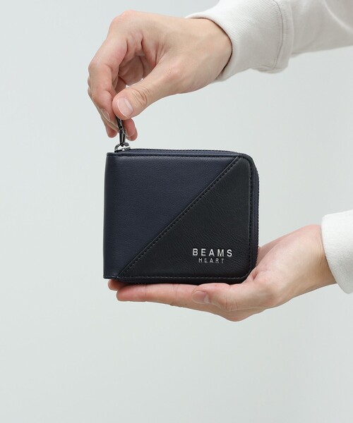BEAMS HEART(ビームスハート)の「切替 フェイクレザー ジップ ウォレット(財布・メンズ・ネイビー/ブラック/ネイビー系・ONE SIZE)」の12枚目の写真