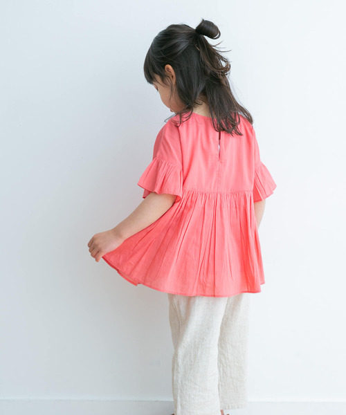 【激安通販 オンラインショップ】日用品 セール】『親子リンク』コットンボイルフリルブラウス(KIDS トップス