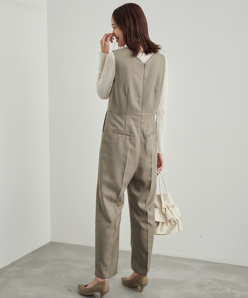 ROPE' PICNIC（ロペピクニック）の「ウールライクサキソニーオールインワン（つなぎ/オールインワン・レディース・ネイビー/ブラウン・38/40）」の10枚目の写真