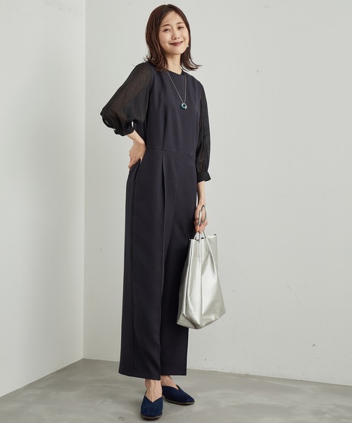 ROPE' PICNIC（ロペピクニック）の「ウールライクサキソニーオールインワン（つなぎ/オールインワン・レディース・ネイビー/ブラウン・38/40）」の16枚目の写真