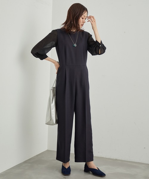 ROPE' PICNIC（ロペピクニック）の「ウールライクサキソニーオールインワン（つなぎ/オールインワン・レディース・ネイビー/ブラウン・38/40）」の19枚目の写真