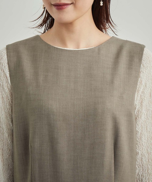 ROPE' PICNIC（ロペピクニック）の「ウールライクサキソニーオールインワン（つなぎ/オールインワン・レディース・ネイビー/ブラウン・38/40）」の11枚目の写真