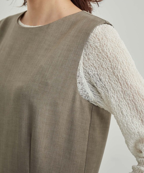 ROPE' PICNIC（ロペピクニック）の「ウールライクサキソニーオールインワン（つなぎ/オールインワン・レディース・ネイビー/ブラウン・38/40）」の17枚目の写真