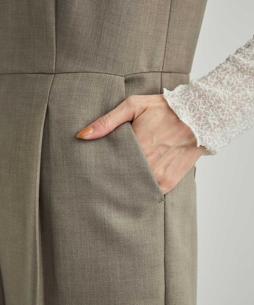 ROPE' PICNIC（ロペピクニック）の「ウールライクサキソニーオールインワン（つなぎ/オールインワン・レディース・ネイビー/ブラウン・38/40）」の20枚目の写真