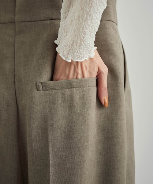 ROPE' PICNIC（ロペピクニック）の「ウールライクサキソニーオールインワン（つなぎ/オールインワン・レディース・ネイビー/ブラウン・38/40）」の4枚目の写真