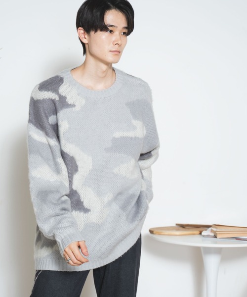 WEGO(ウィゴー)の「WEGO/モヘアライク総柄ビッグプルオーバー(ニット/セーター・メンズ・その他4/その他1/その他2/その他3・MEDIUM/LARGE)」の4枚目の写真