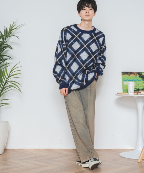 WEGO(ウィゴー)の「WEGO/モヘアライク総柄ビッグプルオーバー(ニット/セーター・メンズ・その他4/その他1/その他2/その他3・MEDIUM/LARGE)」の9枚目の写真