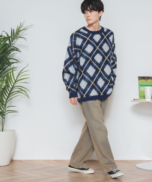 WEGO(ウィゴー)の「WEGO/モヘアライク総柄ビッグプルオーバー(ニット/セーター・メンズ・その他4/その他1/その他2/その他3・MEDIUM/LARGE)」の14枚目の写真