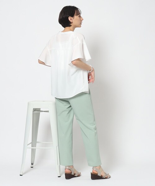 DRESKIP（ドレスキップ）の「◆大人の上品インナー　レース付きキャミソール（タンクトップ・レディース・黄緑系/ブラック/オフホワイト・03/02）」の6枚目の写真