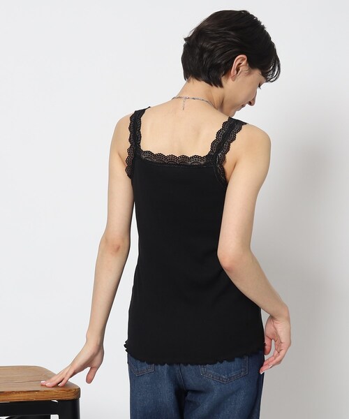 DRESKIP（ドレスキップ）の「◆大人の上品インナー　レース付きキャミソール（タンクトップ・レディース・黄緑系/ブラック/オフホワイト・03/02）」の20枚目の写真