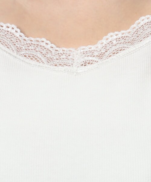 DRESKIP（ドレスキップ）の「◆大人の上品インナー　レース付きキャミソール（タンクトップ・レディース・黄緑系/ブラック/オフホワイト・03/02）」の21枚目の写真