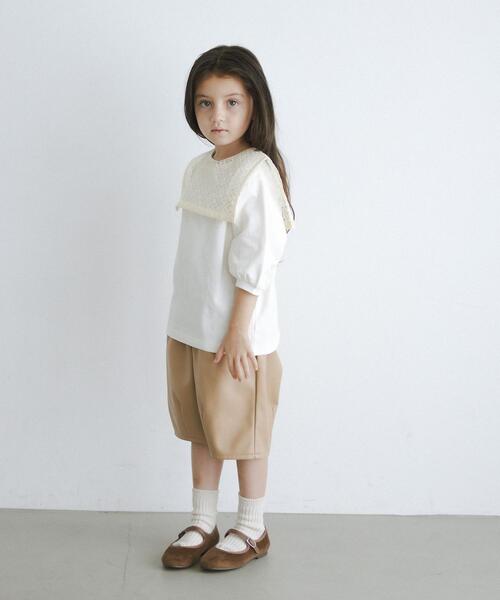 green label relaxing（グリーンレーベルリラクシング）の「ストラップ フラットシューズ 17cm-21cm（バレエシューズ・キッズ・オフホワイト/ブラック/ブラウン・17cm/18cm/19cm/20cm/21cm）」の19枚目の写真