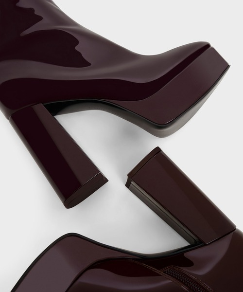 CHARLES & KEITH(チャールズ & キース)の「プラットフォーム サイドジップアンクルブーツ(ブーツ・レディース・ブラック/ブラック系その他6/ブラウン/ベージュ/マルーン・25.5cm/25cm/24.5cm/23.5cm/23cm/22.5cm)」の14枚目の写真