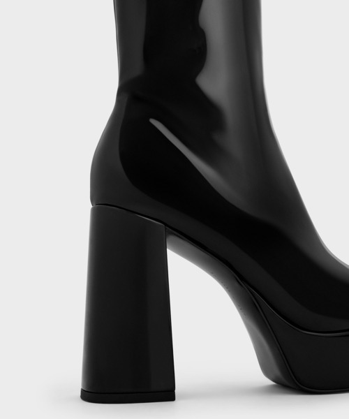CHARLES & KEITH(チャールズ & キース)の「プラットフォーム サイドジップアンクルブーツ(ブーツ・レディース・ブラック/ブラック系その他6/ブラウン/ベージュ/マルーン・25.5cm/25cm/24.5cm/23.5cm/23cm/22.5cm)」の18枚目の写真