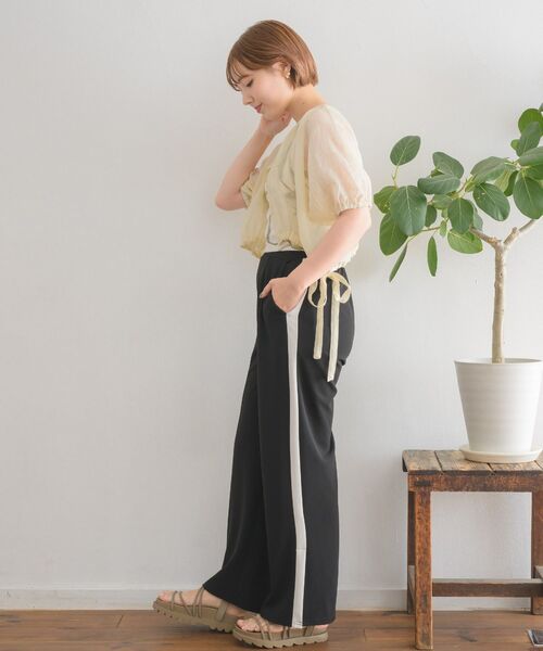 RETRO GIRL(レトロガール)の「2wayドロストショートSH(シャツ/ブラウス・レディース・グリーン/ブラウン/ブラック/ナチュラル・FREE)」の6枚目の写真