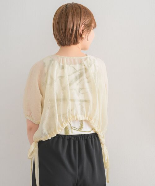 RETRO GIRL(レトロガール)の「2wayドロストショートSH(シャツ/ブラウス・レディース・グリーン/ブラウン/ブラック/ナチュラル・FREE)」の11枚目の写真