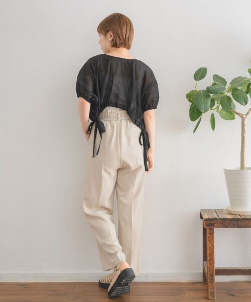 RETRO GIRL(レトロガール)の「2wayドロストショートSH(シャツ/ブラウス・レディース・グリーン/ブラウン/ブラック/ナチュラル・FREE)」の15枚目の写真