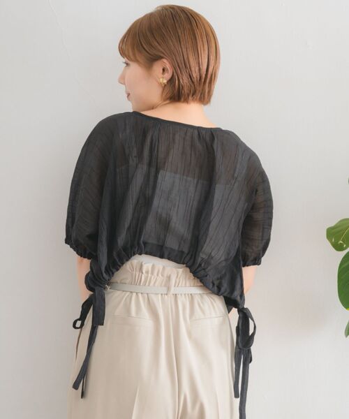 RETRO GIRL(レトロガール)の「2wayドロストショートSH(シャツ/ブラウス・レディース・グリーン/ブラウン/ブラック/ナチュラル・FREE)」の18枚目の写真