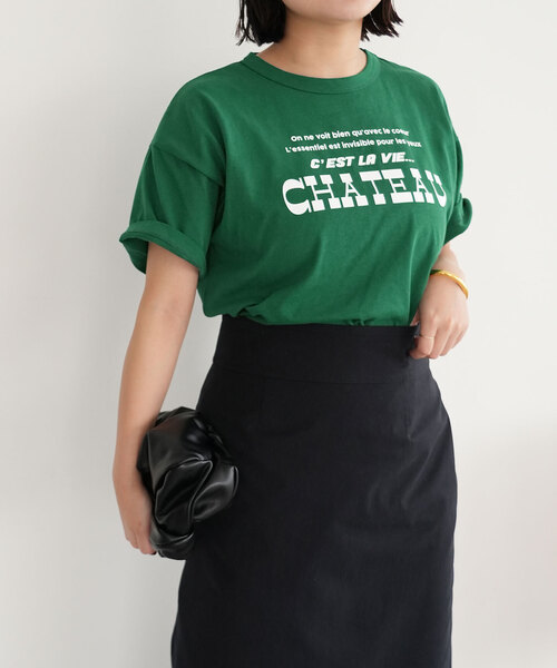 SLOBE IENA（スローブイエナ）の「CHATEAU ロゴTEE（Tシャツ/カットソー・レディース・ホワイト/レッド/グリーン・FREE）」の6枚目の写真