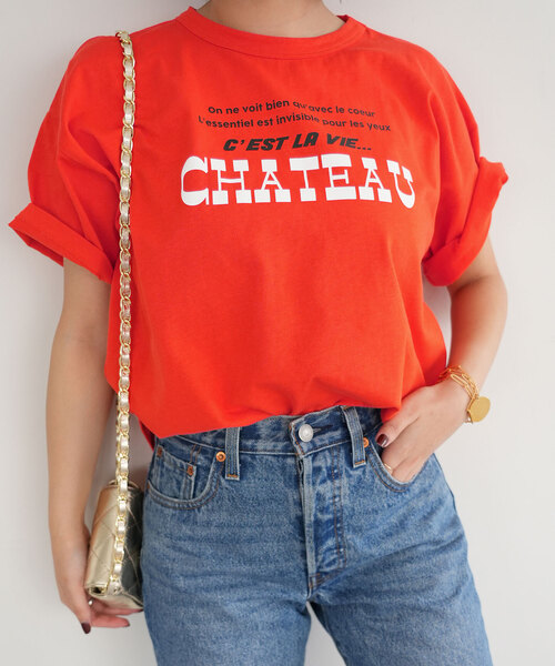 SLOBE IENA（スローブイエナ）の「CHATEAU ロゴTEE（Tシャツ/カットソー・レディース・ホワイト/レッド/グリーン・FREE）」の8枚目の写真