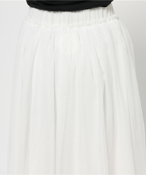 mystic（ミスティック）の「チュールスカート（スカート・レディース・ネイビー/ブラック/オフホワイト・ﾌﾘ-）」の8枚目の写真