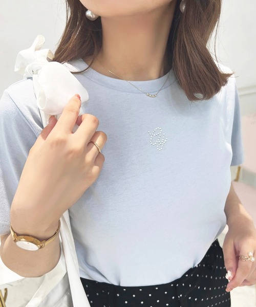 apres jour(アプレジュール)の「ラインストーンロゴTシャツ【ZOZOTOWN限定アイテム】(Tシャツ/カットソー・レディース・ライトブルー/オフホワイト/ライトピンク・フリー/X-LARGE)」の12枚目の写真