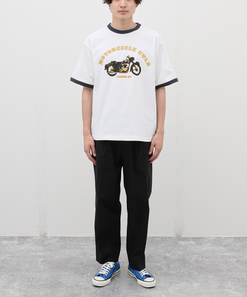 B.C STOCK（ベーセーストック）の「リンガーTシャツ bike（Tシャツ/カットソー・メンズ・ホワイト系その他/ホワイト×ホワイト・MEDIUM/LARGE）」の5枚目の写真