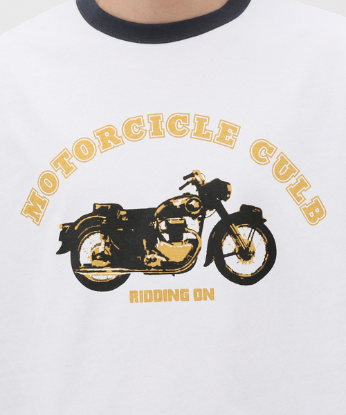B.C STOCK（ベーセーストック）の「リンガーTシャツ bike（Tシャツ/カットソー・メンズ・ホワイト系その他/ホワイト×ホワイト・MEDIUM/LARGE）」の14枚目の写真