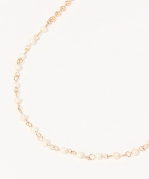 BAYFLOW（ベイフロー）の「ヒッカケボールタンスイネックレス（ネックレス・レディース・イエロー/ライトグレー・FREE）」の5枚目の写真