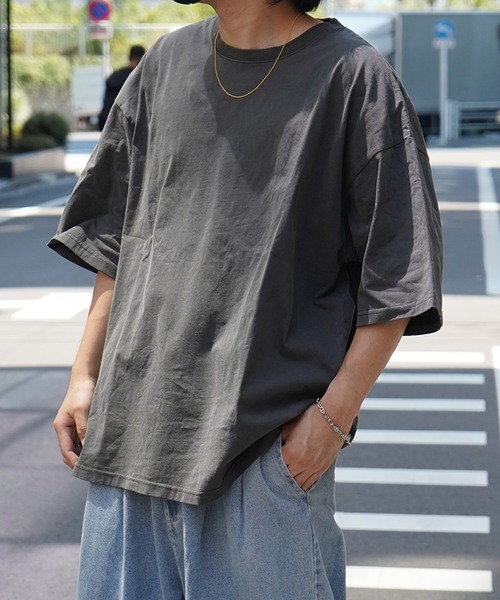 Aim For（エイムフォー）の「ベーシック / ピグメント加工 オーバーサイズブランクTシャツ ユニセックス （Tシャツ/カットソー・メンズ・ホワイト/チャコールグレー/ブラック・L/M）」の3枚目の写真