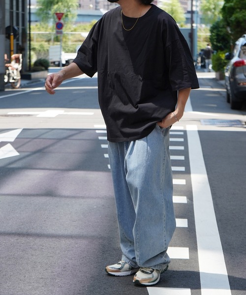 Aim For（エイムフォー）の「ベーシック / ピグメント加工 オーバーサイズブランクTシャツ ユニセックス （Tシャツ/カットソー・メンズ・ホワイト/チャコールグレー/ブラック・L/M）」の6枚目の写真