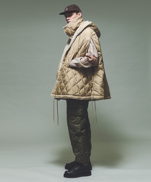 TAION / タイオン】MILITARY RIVERSIBLE DOWN CAPE【U0NISEX