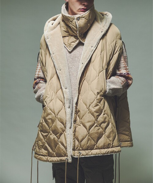 TAION / タイオン】MILITARY RIVERSIBLE DOWN CAPE【U0NISEX