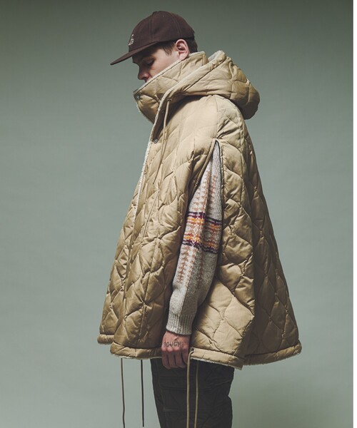 TAION / タイオン】MILITARY RIVERSIBLE DOWN CAPE【U0NISEX