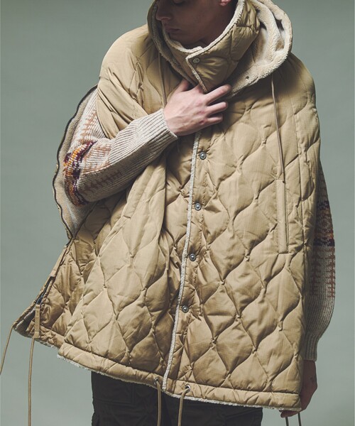 TAION / タイオン】MILITARY RIVERSIBLE DOWN CAPE【U0NISEX