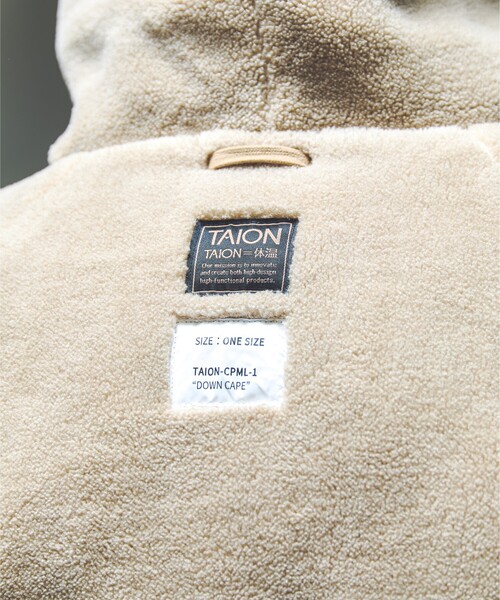 TAION / タイオン】MILITARY RIVERSIBLE DOWN CAPE【U0NISEX