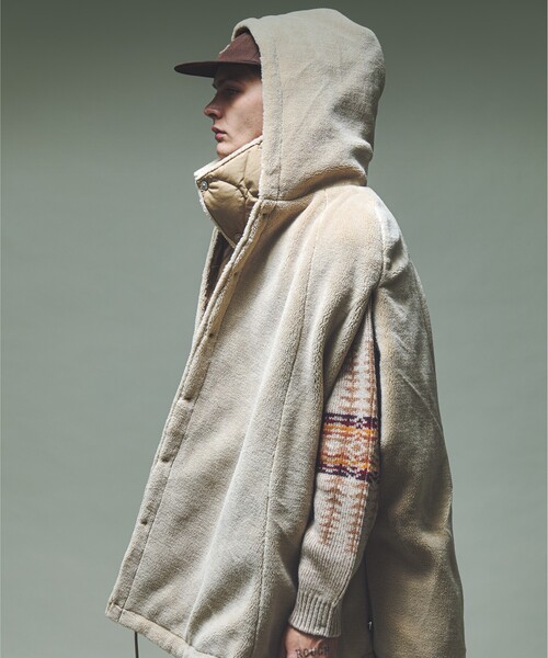 ダウンリバーシブル ケープコート ダウン リバーシブル ポンチョ