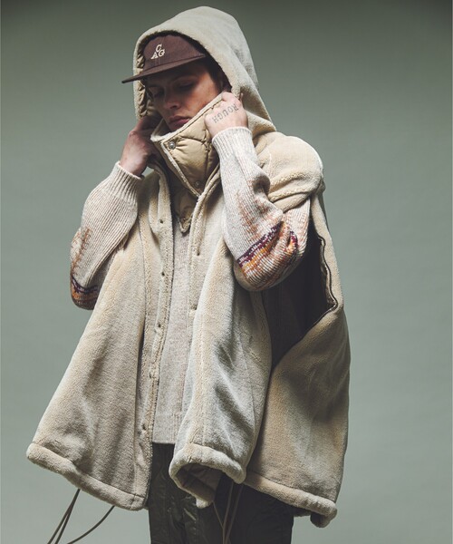 TAION / タイオン】MILITARY RIVERSIBLE DOWN CAPE【U0NISEX
