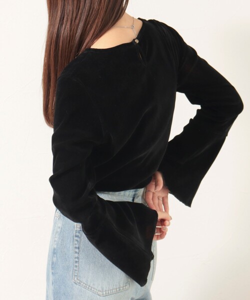 fredy emue（フレディエミュ）の「ベロア袖フレアープルオーバー（Tシャツ/カットソー・レディース・オフホワイト/グレー/ブラック・38）」の17枚目の写真