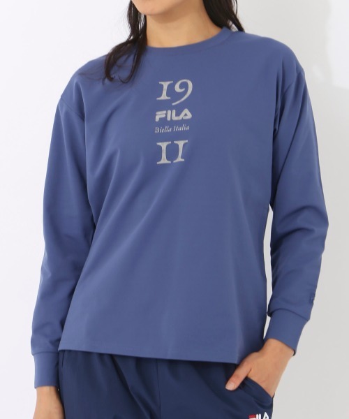 FILA(フィラ)の「【FILA:フィラ】レディーストリコット長袖Tシャツ(Tシャツ/カットソー・レディース・ダークブルー/ブラック/ピンク・MEDIUM/X-LARGE/LARGE)」の20枚目の写真