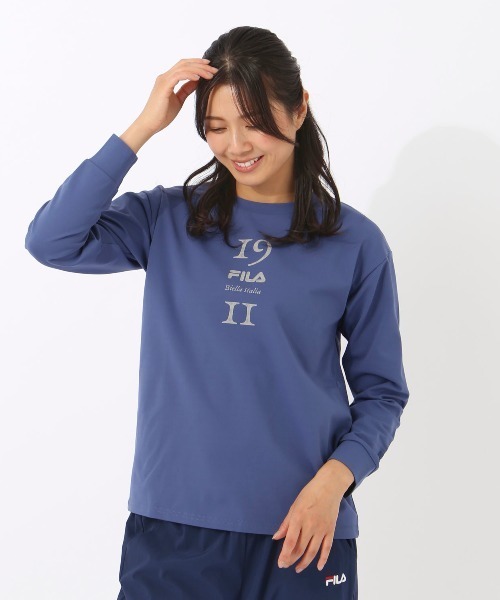 FILA(フィラ)の「【FILA:フィラ】レディーストリコット長袖Tシャツ(Tシャツ/カットソー・レディース・ダークブルー/ブラック/ピンク・MEDIUM/X-LARGE/LARGE)」の21枚目の写真