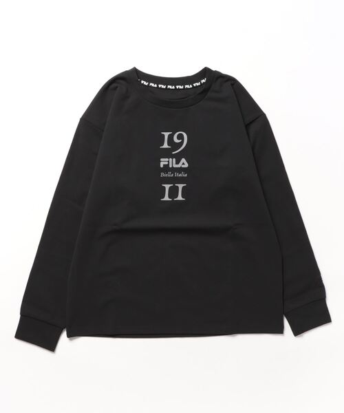 FILA(フィラ)の「【FILA:フィラ】レディーストリコット長袖Tシャツ(Tシャツ/カットソー・レディース・ダークブルー/ブラック/ピンク・MEDIUM/X-LARGE/LARGE)」の6枚目の写真