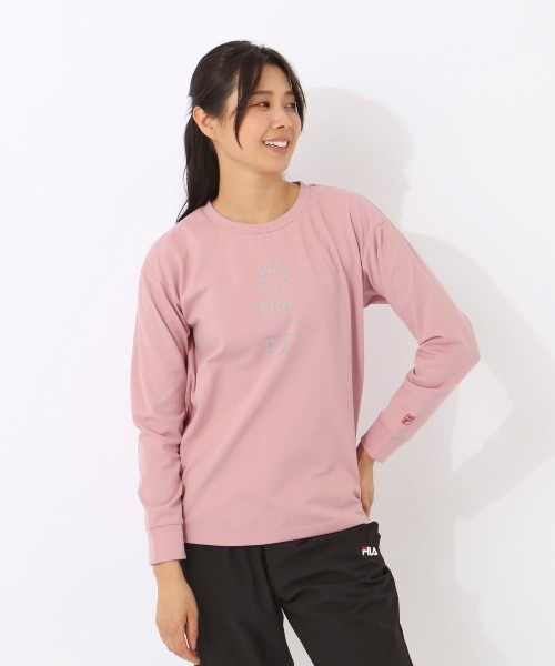 FILA(フィラ)の「【FILA:フィラ】レディーストリコット長袖Tシャツ(Tシャツ/カットソー・レディース・ダークブルー/ブラック/ピンク・MEDIUM/X-LARGE/LARGE)」の12枚目の写真