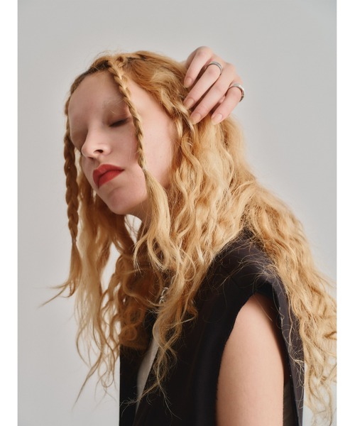 led.tokyo（レッドトウキョウ）の「【led.tokyo】FRONT ZIP OVER VEST（ベスト・レディース・グレー/ブラック・FREE）」の5枚目の写真