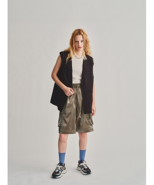 セール】【led.tokyo】FRONT ZIP OVER VEST（ベスト）｜led
