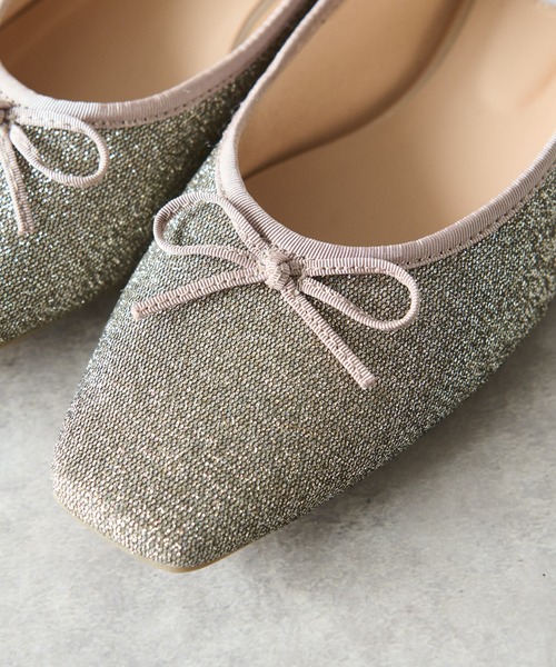EVOL(イーボル)の「EVOL/ラメバレエシューズ(パンプス・レディース・ゴールド/シルバー・23.5cm/22.5cm/24.5cm)」の6枚目の写真