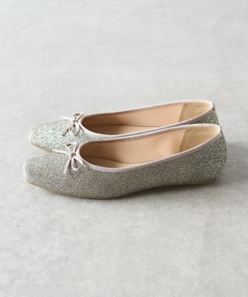 EVOL(イーボル)の「EVOL/ラメバレエシューズ(パンプス・レディース・ゴールド/シルバー・23.5cm/22.5cm/24.5cm)」の4枚目の写真